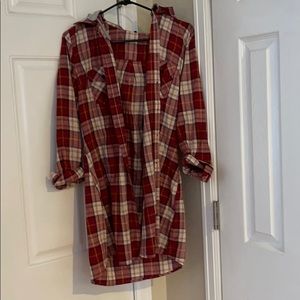 Light weight Flannel with hood